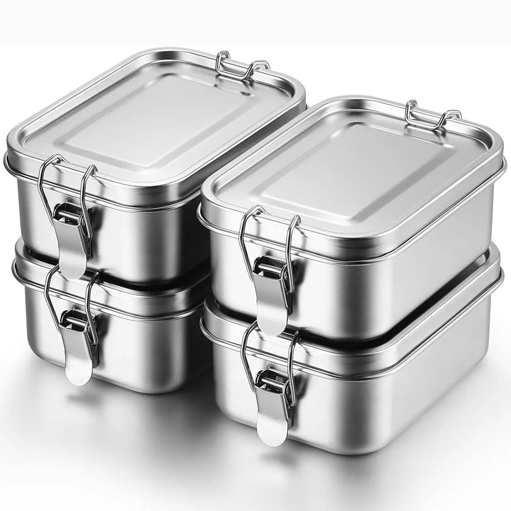 Meal Prep Bowl - Stainless Steel Bento Box Metal Lunch