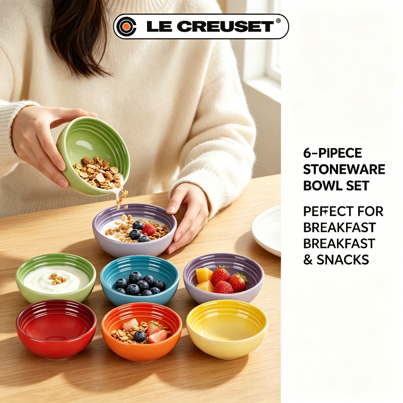 LE CREUSET 6Pcs Gradient Stone - огляд і ціна Meal Prep Bowl