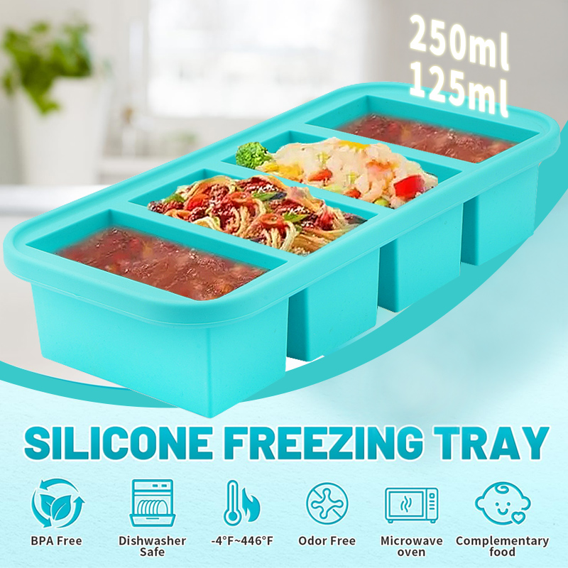 4 Covered Silicone Freezer Mol - огляд і ціна Meal Prep Template
