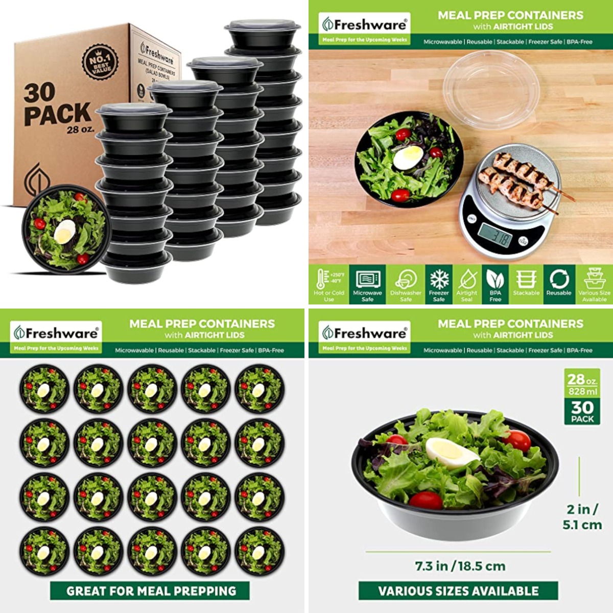 Meal Prep Bowl Containers [30  - огляд і ціна Meal Prep Bowl
