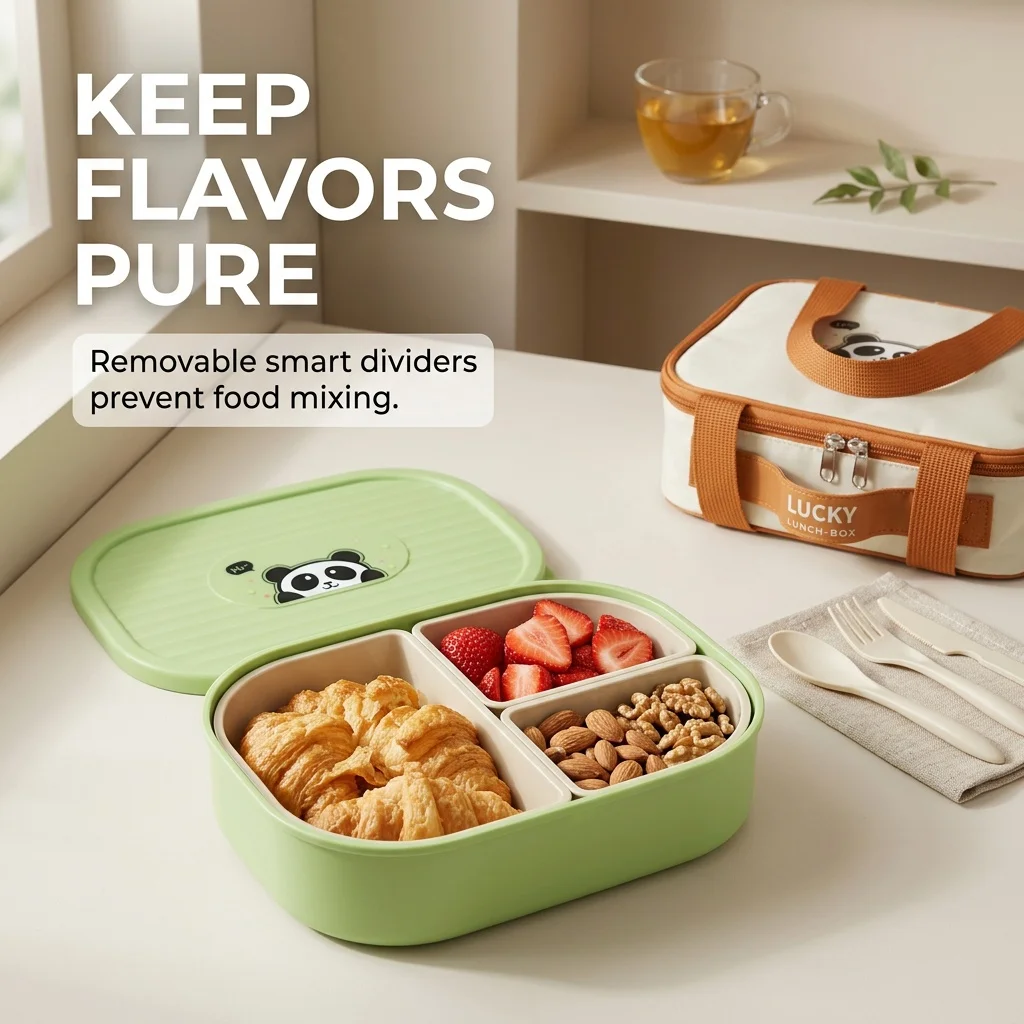 Kids Bento Lunch Box with Lid  - огляд і ціна Meal Prep Or Prep Meal