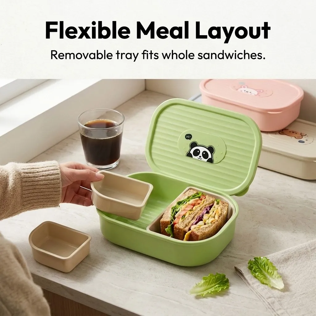 Kids Bento Lunch Box with Lid  - огляд і ціна Meal Prep Or Prep Meal