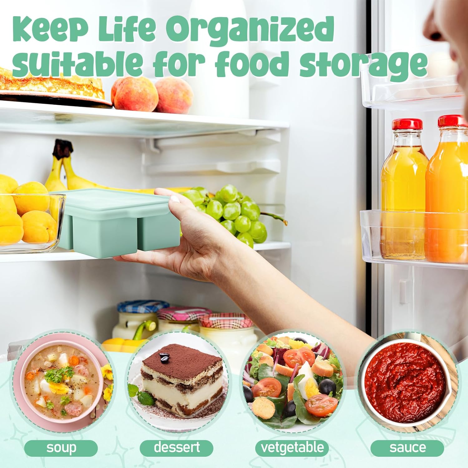 Silicone Freezer Tray with Lid - огляд і ціна Meal Prep Template