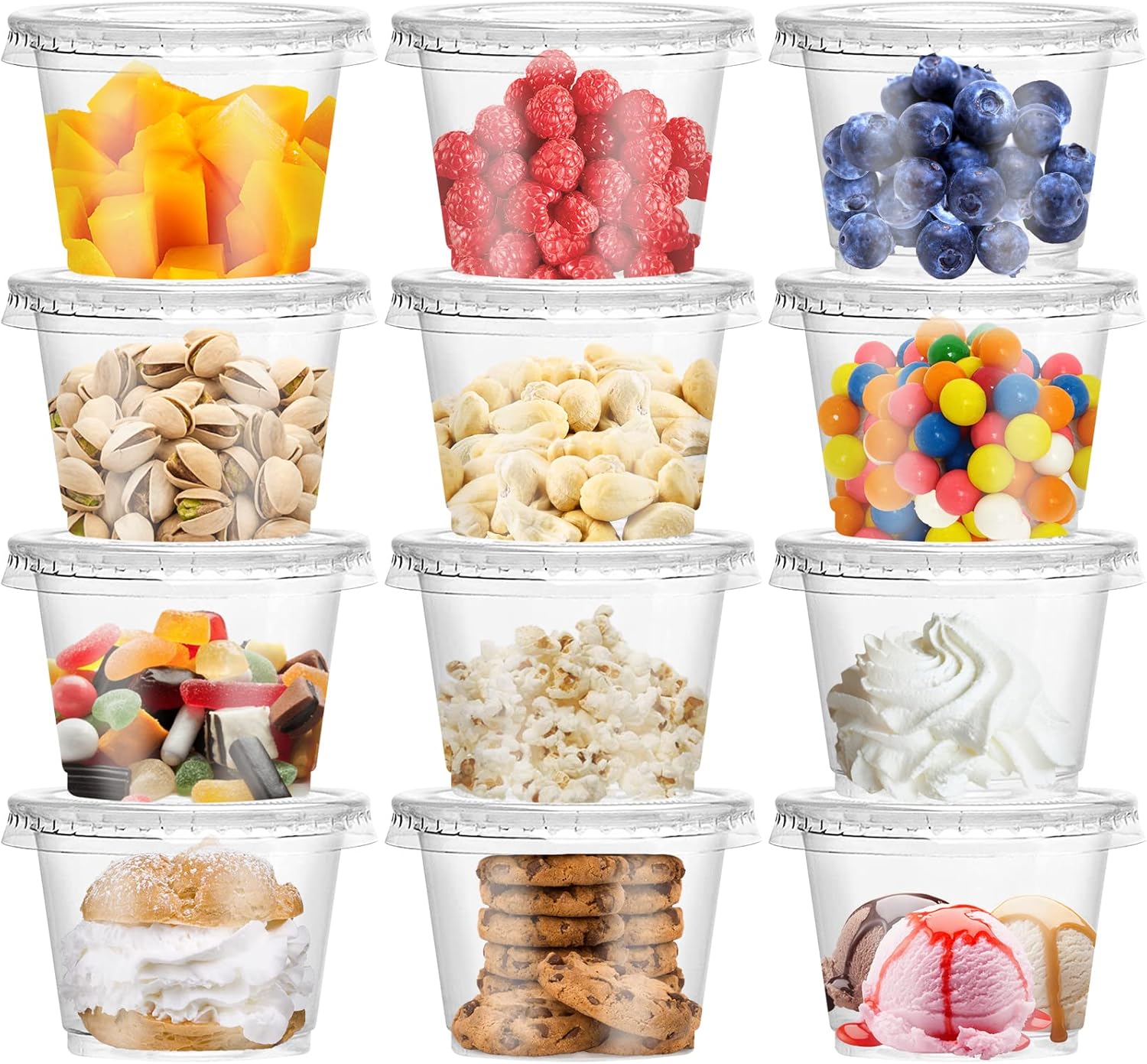 8/10OZ Plastic Parfait Cups wi - огляд і ціна Sauce Dipping Cup