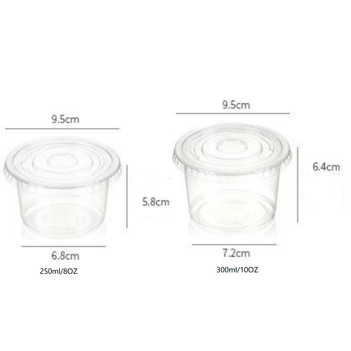 8/10OZ Plastic Parfait Cups wi - огляд і ціна Sauce Dipping Cup